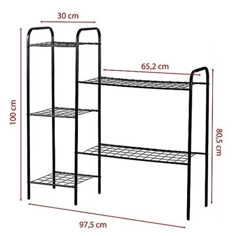 Oval Tasarımlı Metal Saksılık - 3